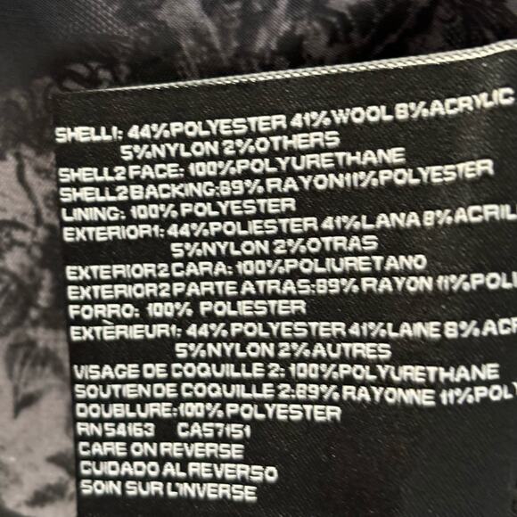 Guess Los Angeles Womens Small Gray Hooded Coat Toggle Closure Wool Blend Jacket - Picture 8 of 14